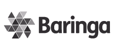 Baringa business consulting logo with geometric pinwheel symbol