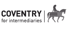 Coventry for intermediaries logo with horse and rider silhouette