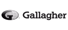 Gallagher company logo with oval G symbol and black text