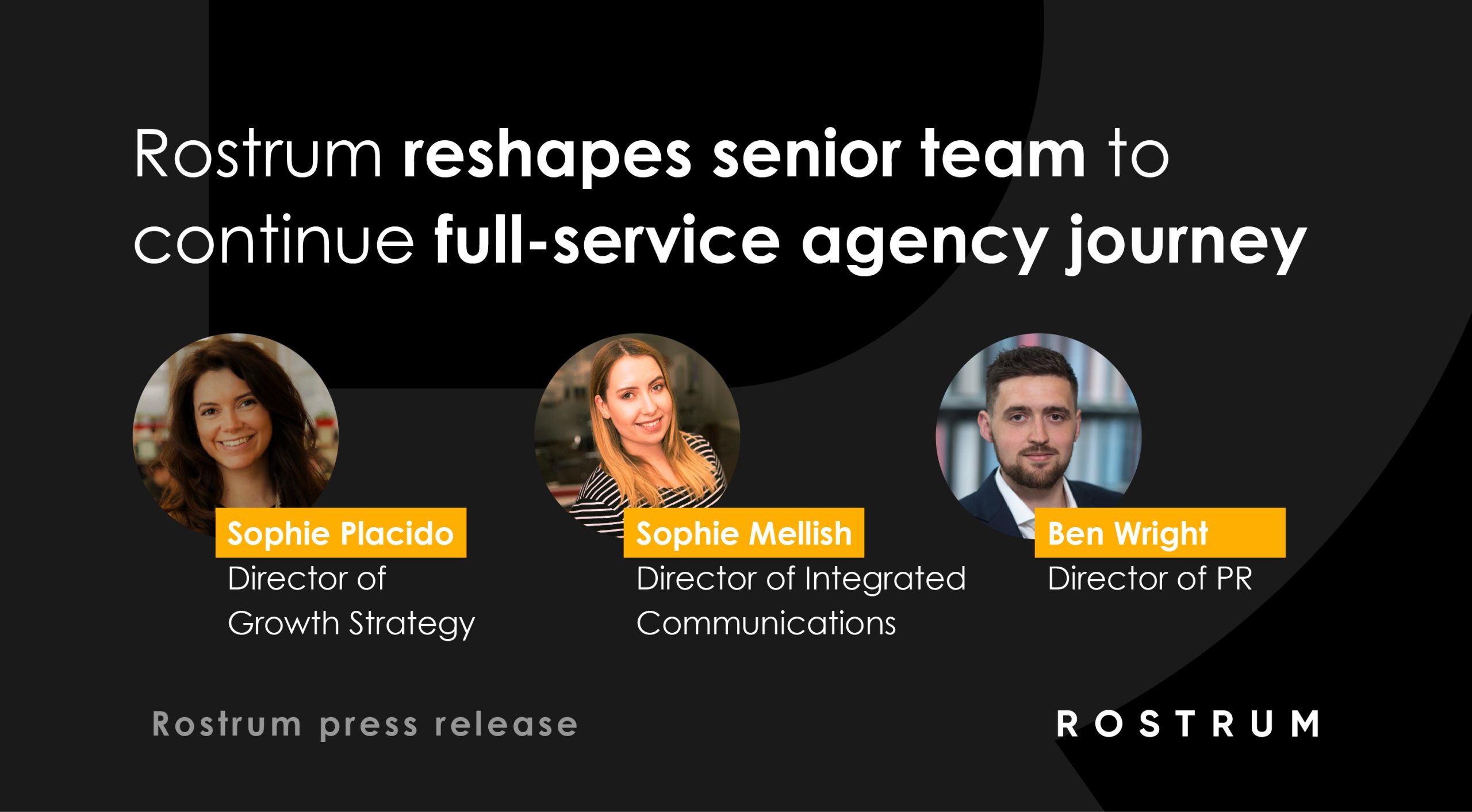 Rostrum senior roles press release banner